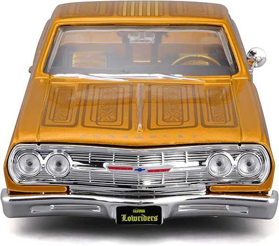 マイスト LOWRIDERS 1/25 1965 エルカミーノ - GOLD Chevrolet El Camino 1965 Low Rider Maisto 1/25 - Carrinhos e Cia
